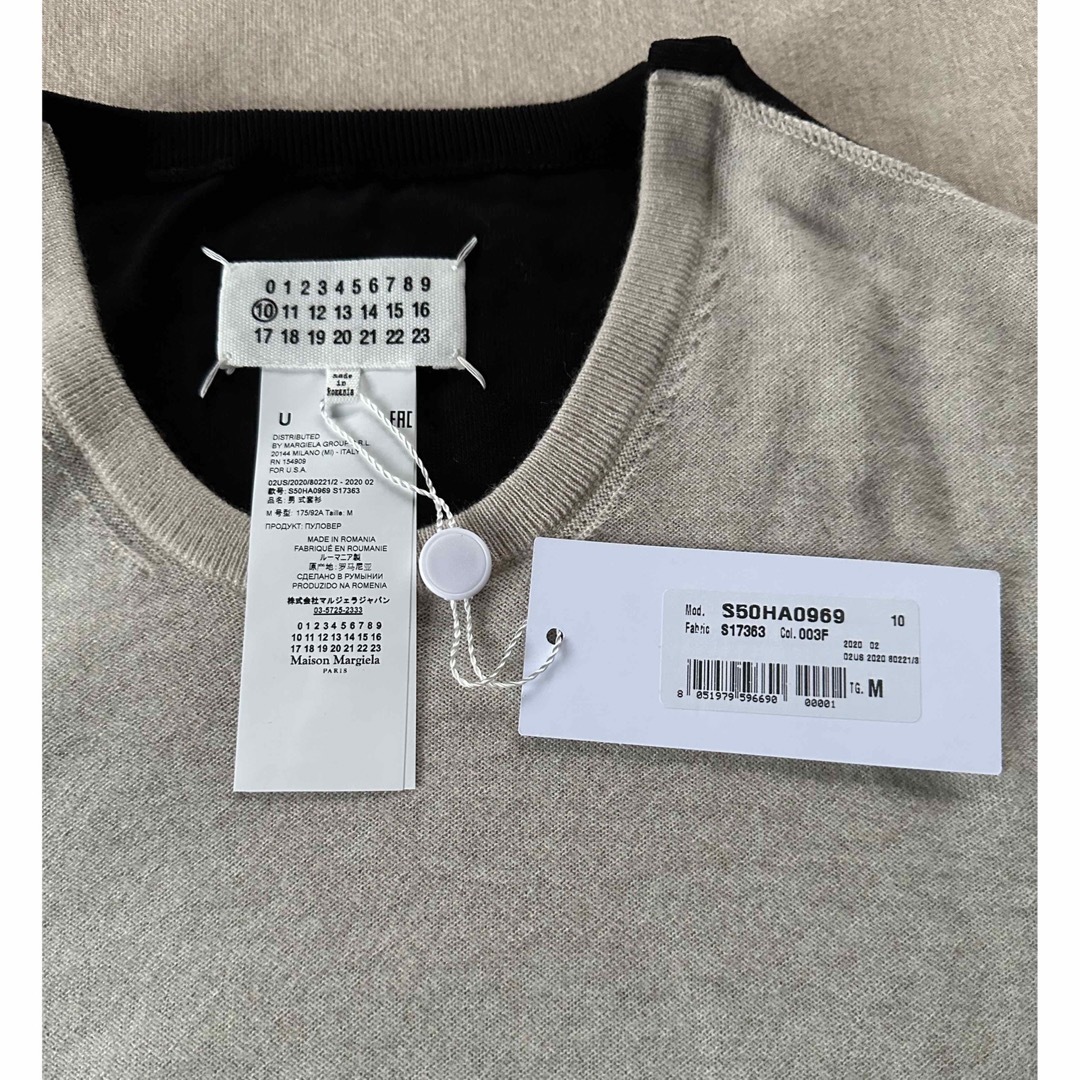 M新品 メゾン マルジェラ Spliced 再構築 ニット アイボリー セーター