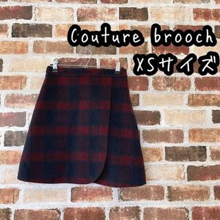 クチュールブローチ(Couture Brooch)の【在庫処分】Couture brooch チェックウール混 巻きスカート(ひざ丈スカート)