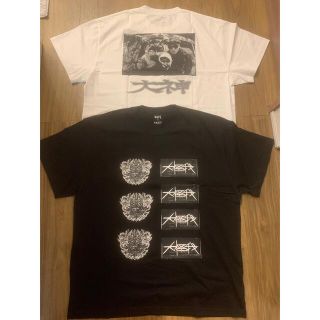 未使用 WAVE RULES 大神 大怪我 Tシャツ L 白黒　2色セット