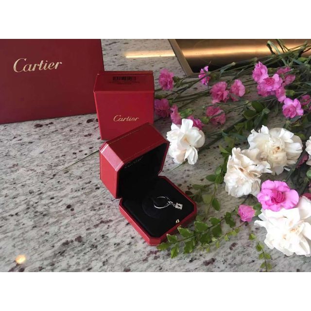 Cartier(カルティエ)の★正規品★Cartier★２Cベビーチャーム&リング#8.0★７５０WG レディースのアクセサリー(リング(指輪))の商品写真