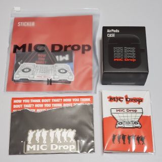 ボウダンショウネンダン(防弾少年団(BTS))のBTS MIC Drop バッジ AirPods ケース ブックマーク ステッカ(アイドルグッズ)