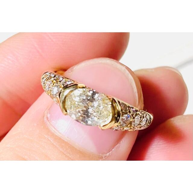 激安 専門 店 平和堂 ダイヤモンド リング K18YG 12号 1.006ct/0.43ct