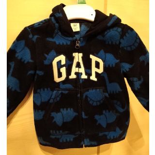 ベビーギャップ(babyGAP)のbabygap　くま耳　フリースパーカー　恐竜柄(ジャケット/コート)