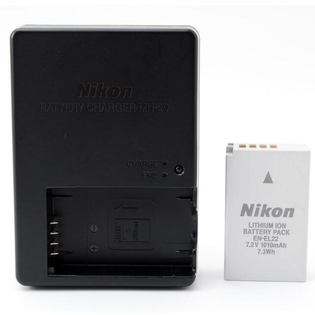 Nikon(ニコン)のNikon EN-EL22 純正バッテリー　MH-29純正充電器セット スマホ/家電/カメラのスマートフォン/携帯電話(バッテリー/充電器)の商品写真