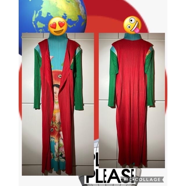 PLEATS PLEASE ロングジレ3 イッセイミヤケ プリーツプリーズ