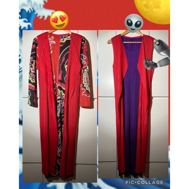 PLEATS PLEASE ロングジレ3 イッセイミヤケ プリーツプリーズ