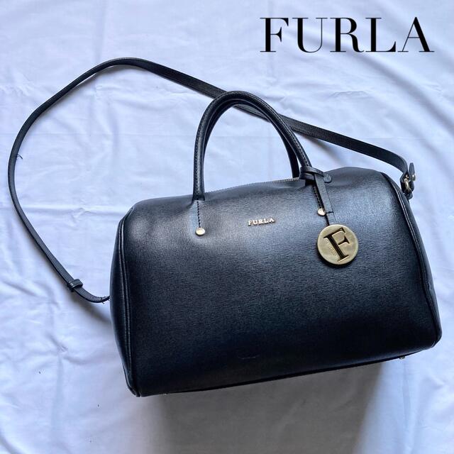 FURLA 本革ショルダーバッグ ブラック QrGGwp6ERI - taprobanemed.com