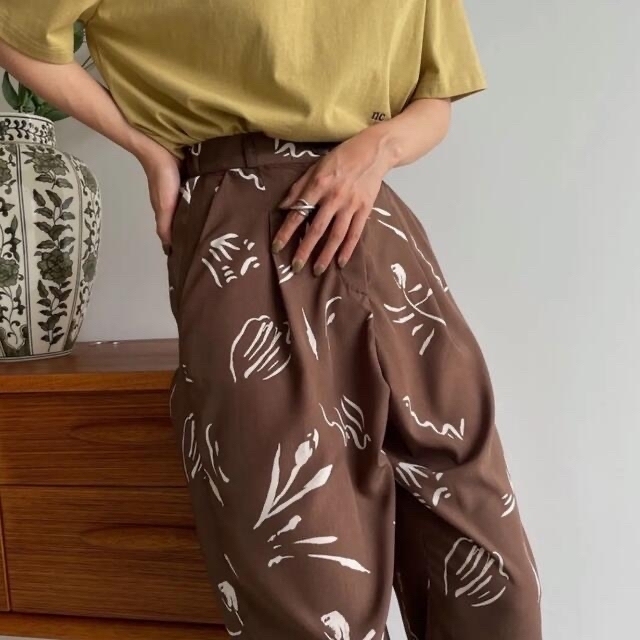 TODAYFUL(トゥデイフル)の16日以降発送 nokcha / nuance pattern pants レディースのパンツ(カジュアルパンツ)の商品写真