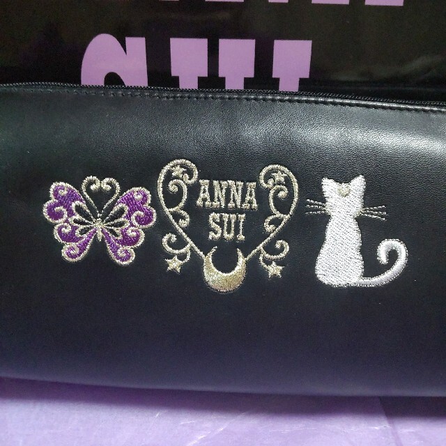 ANNA SUI ポーチ ネコ 猫 シルバー アナスイ 新品 タグ付き - ポーチ