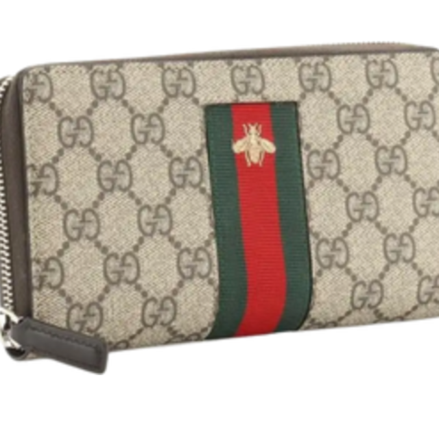 Gucci グッチ 長財布 GGスプリーム ラウンドファスナー ベージュ 人気