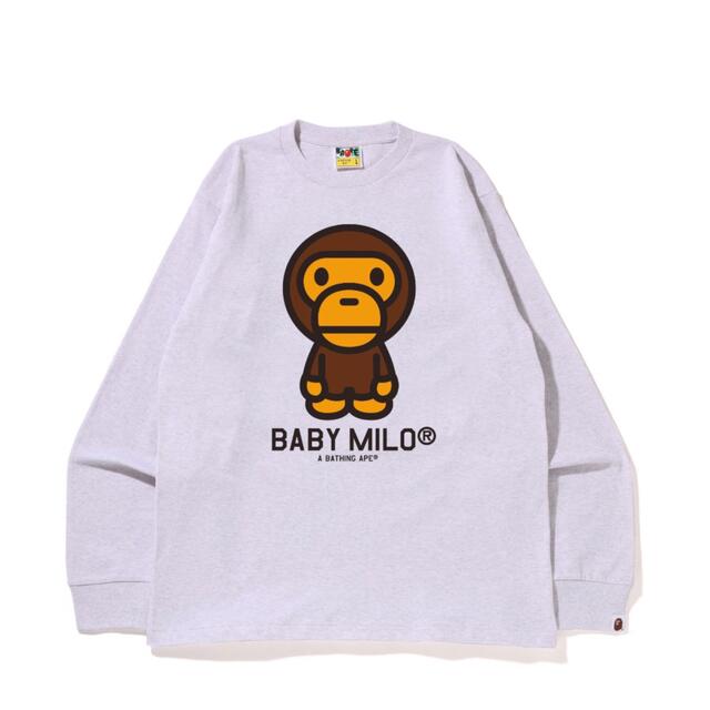 A BATHING APE(アベイシングエイプ)のBABY MILO ロンT XL グレー アベイシングエイプ メンズのトップス(Tシャツ/カットソー(七分/長袖))の商品写真