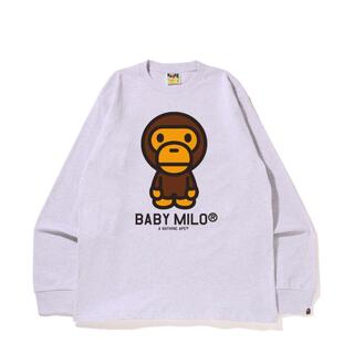 アベイシングエイプ(A BATHING APE)のBABY MILO ロンT XL グレー アベイシングエイプ(Tシャツ/カットソー(七分/長袖))