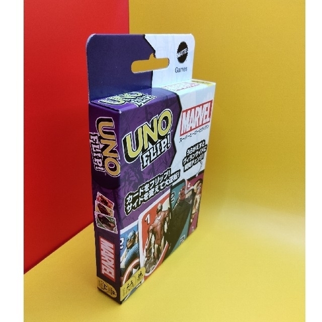 UNO(ウーノ)の⭐マテルゲー厶　ウノ(UNO) フリップ マーベル　☆新品　送料無料・匿名配送 エンタメ/ホビーのテーブルゲーム/ホビー(トランプ/UNO)の商品写真