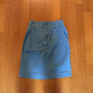 ダブルクローゼット(w closet)の膝丈 スカート ジーンズ デニム 古着 レトロ ヴィンテージ(ひざ丈スカート)