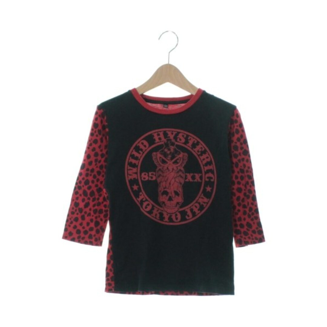 HYSTERIC MINI(ヒステリックミニ)のHYSTERIC MINI Tシャツ・カットソー 140 黒x赤(豹柄) 【古着】【中古】 キッズ/ベビー/マタニティのキッズ服女の子用(90cm~)(Tシャツ/カットソー)の商品写真