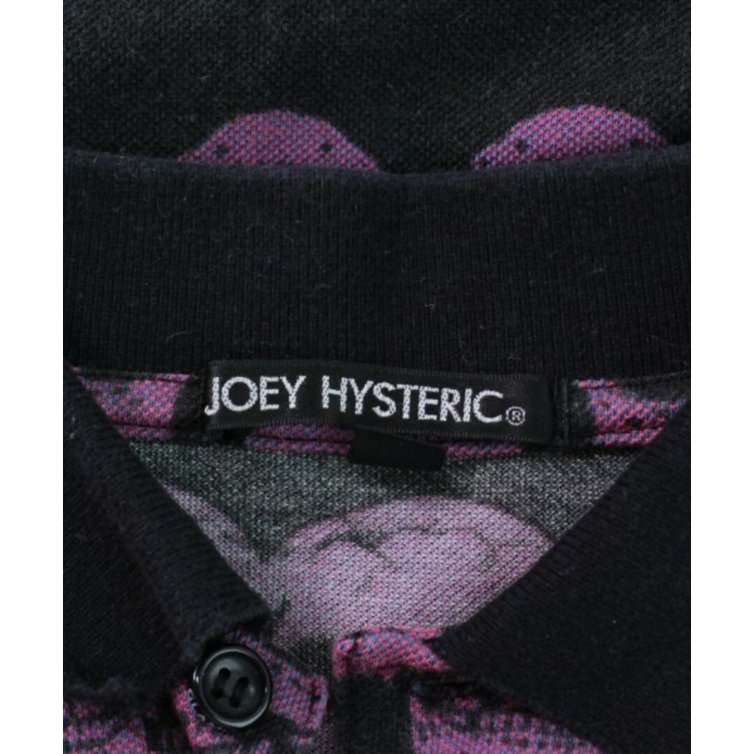 JOEY HYSTERIC(ジョーイヒステリック)のJOEY HYSTERIC Tシャツ・カットソー L 黒xピンク(総柄) 【古着】【中古】 キッズ/ベビー/マタニティのキッズ服女の子用(90cm~)(Tシャツ/カットソー)の商品写真