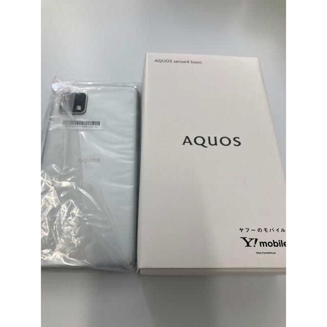 AQUOS(アクオス)のAQUOS sense4 basic シルバー Ymobile版SIMフリー A スマホ/家電/カメラのスマートフォン/携帯電話(スマートフォン本体)の商品写真