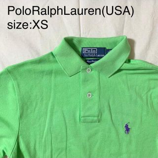 ポロラルフローレン(POLO RALPH LAUREN)のPoloRalphLauren(USA)ビンテージコットンポロシャツ　ライム(ポロシャツ)