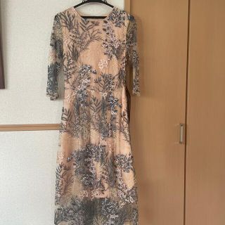 美品　結婚式　お呼ばれドレス(M)(ミディアムドレス)