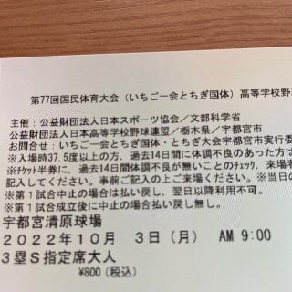 とちぎ国体　高校野球（硬式）　準決勝(野球)