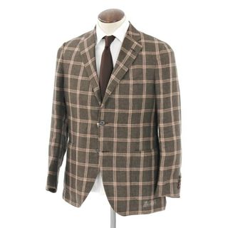 ラルディーニ(LARDINI)の【中古】ラルディーニ LARDINI チェック リネン 3Bテーラードジャケット【サイズ50】【メンズ】(テーラードジャケット)