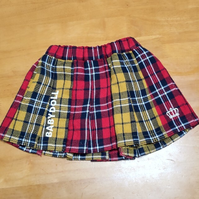 BABYDOLL(ベビードール)のベビードールチェックスカート キッズ/ベビー/マタニティのキッズ服女の子用(90cm~)(スカート)の商品写真