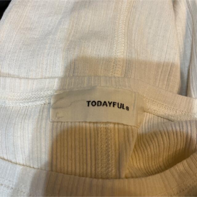 TODAYFUL(トゥデイフル)のTODAYFUL　ランダムリブオーバーロングTシャツ レディースのトップス(Tシャツ(長袖/七分))の商品写真