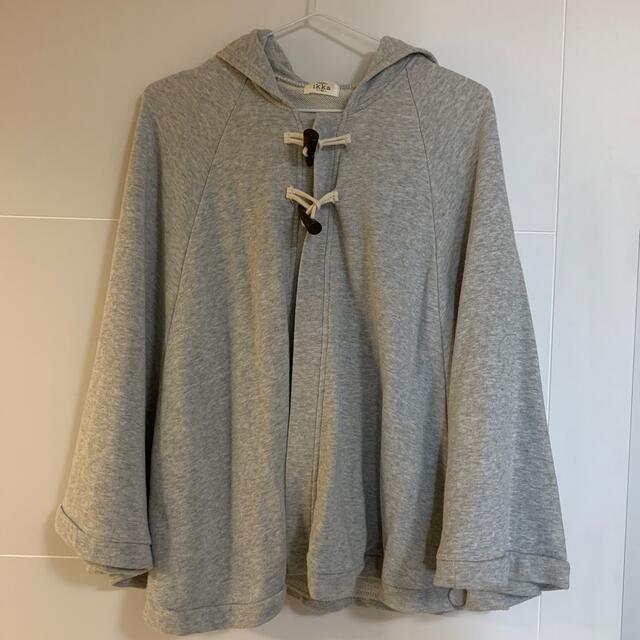 ikka(イッカ)のikka ポンチョ　フード付きパーカー　150 キッズ/ベビー/マタニティのキッズ服女の子用(90cm~)(ジャケット/上着)の商品写真