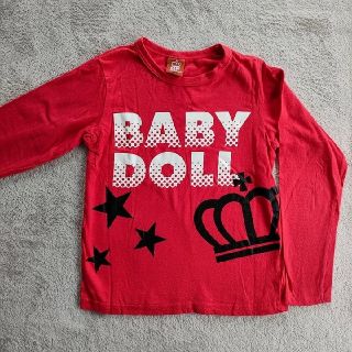 ベビードール(BABYDOLL)のキッズ ロングTシャツ 130cm 赤色(Tシャツ/カットソー)