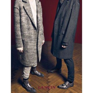 【求】Lanvin 10A/W Look.25 チェスターコート グレー 44