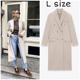 ZARA   ZARA ダブルブレストコート LIMITED EDITION Lサイズの通販 by