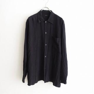コモリ(COMOLI)のコモリCOMOLI 19ssレーヨンオープンカラーシャツブラック1/コートパンツ(シャツ)
