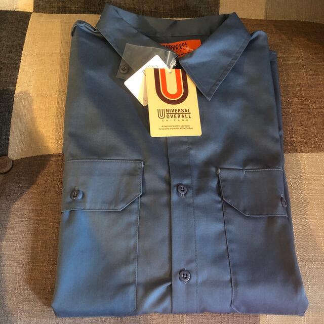 UNIVERSAL OVERALL(ユニバーサルオーバーオール)のUniversal Overall  長袖カラーシャツ　ブルー3XL メンズのトップス(シャツ)の商品写真