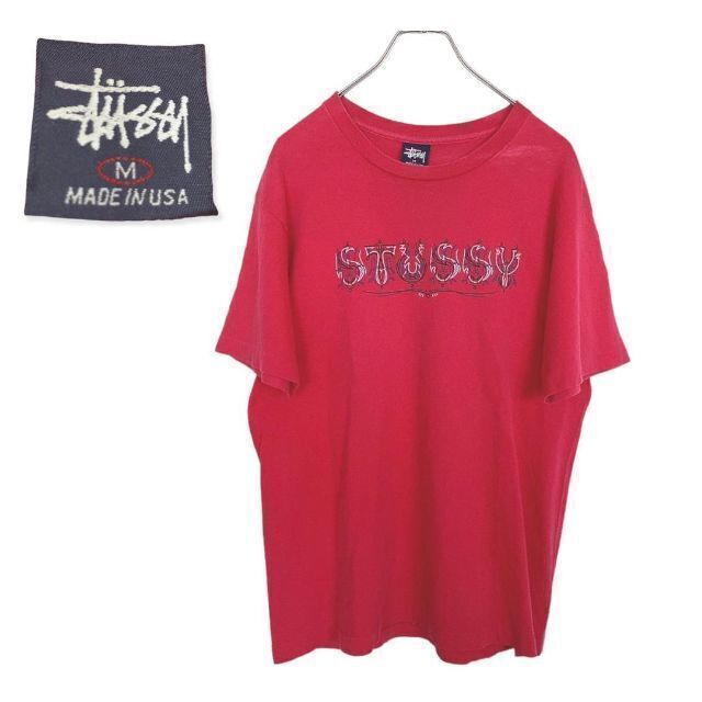 90s old stussy オールド ステューシー 黒タグUSA製 Tシャツ 【有名人