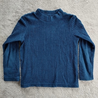 ユニクロ(UNIQLO)のキッズ ロングTシャツ 120cm 青(Tシャツ/カットソー)