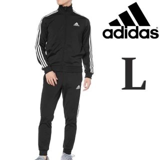 アディダス(adidas)の新品 黒 L アディダス ジャージ上下セット セットアップ スポーツウェア(ジャージ)