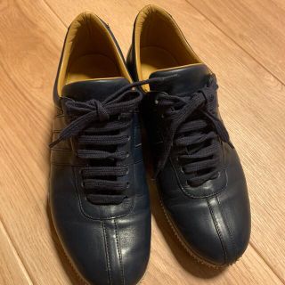 バリー(Bally)のBALLY  ローカットレザースニーカー　ネイビー　36.5(スニーカー)