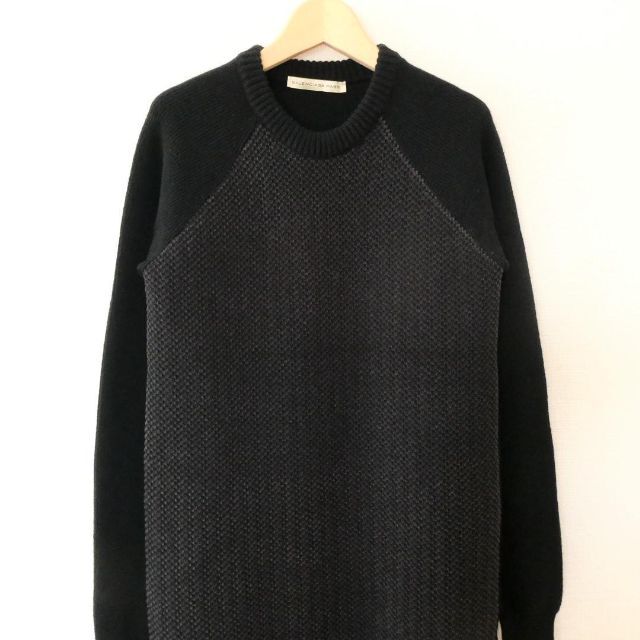 美品 バレンシアガ 切り替え クルーネック 長袖 膝丈 ニット