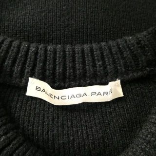 Balenciaga - 美品 バレンシアガ 切り替え クルーネック 長袖 膝丈