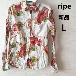 アベイル(Avail)のライプ　ripe  特殊シワシワ加工  花柄シャツ(シャツ/ブラウス(長袖/七分))