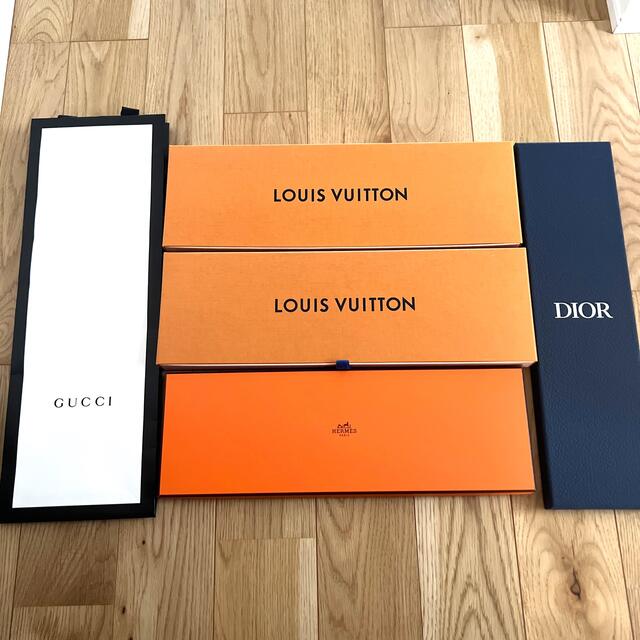 3個セット・送料無料 HERMES&ルイ・ヴィトンネクタイ空箱セット
