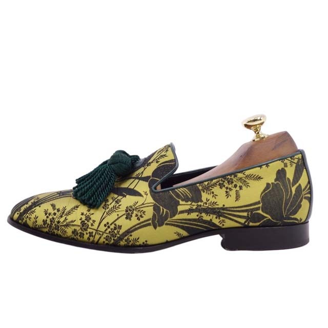 日本未発売】GUCCI サテン ローファー 花柄-