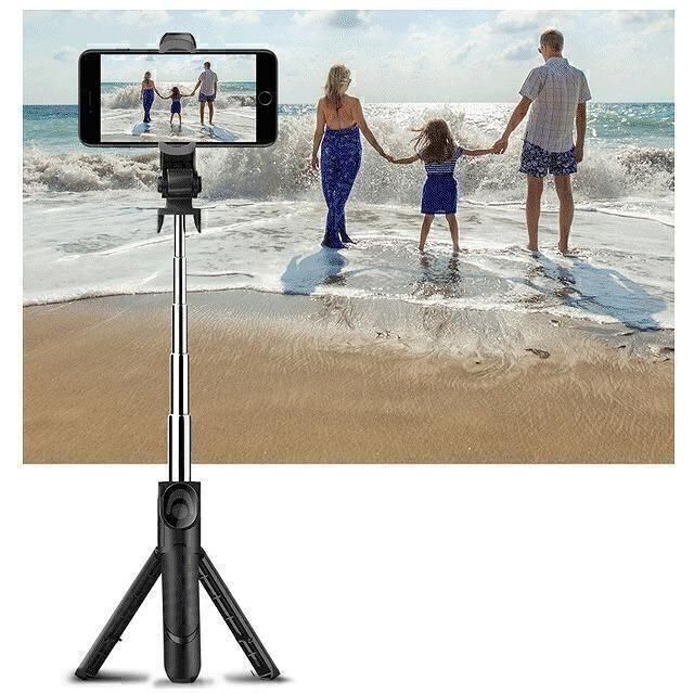 自撮り棒 Bluetoothリモコン付き スマホ/家電/カメラのスマホアクセサリー(自撮り棒)の商品写真