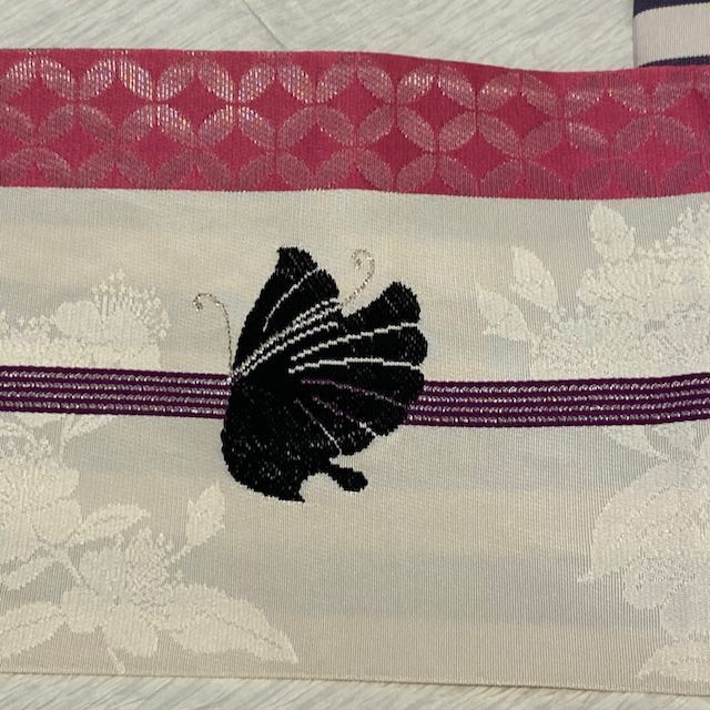撫松庵 正絹 半幅帯 騙し絵 ttwir.com