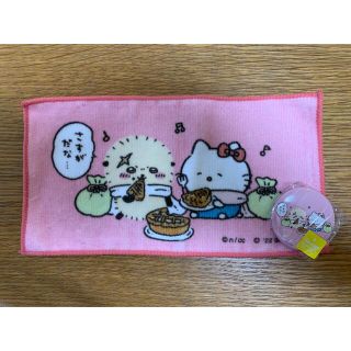 サンリオ(サンリオ)の【りか様専用】ちいかわ サンリオ ハンドタオル 缶バッジ ラッコ キティ(キャラクターグッズ)