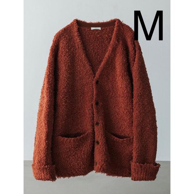 LIDNM FEATHER YARN LOOSE CARDIGAN ORANGE 【オープニングセール