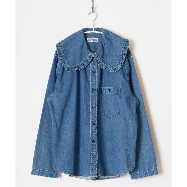 holiday PURITAN COLLAR DENIM SHIRTデニムシャツトップス