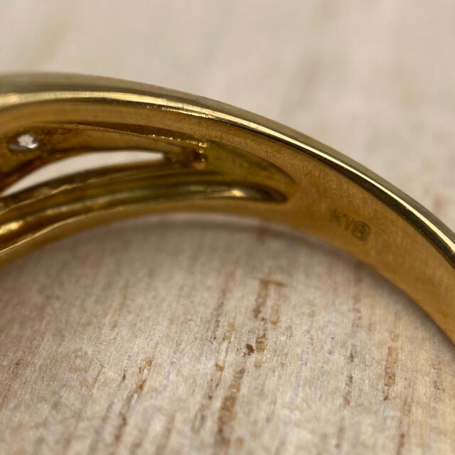 K18　白蝶真珠リング　11.1mm　サイズ16号　南洋真珠　パール　 レディースのアクセサリー(リング(指輪))の商品写真
