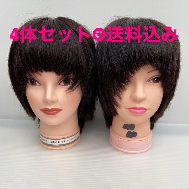 カットウイッグ 練習用 マネキン 4体 美容師 理容師 剃れ カットウイッグ 練習用 マネキン 4体 美容師 理容師 剃れ