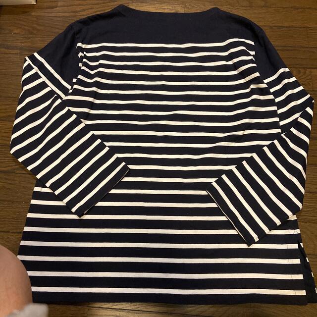 UNIQLO(ユニクロ)のユニクロ　ボーダー　長袖シャツ　L メンズのトップス(Tシャツ/カットソー(七分/長袖))の商品写真